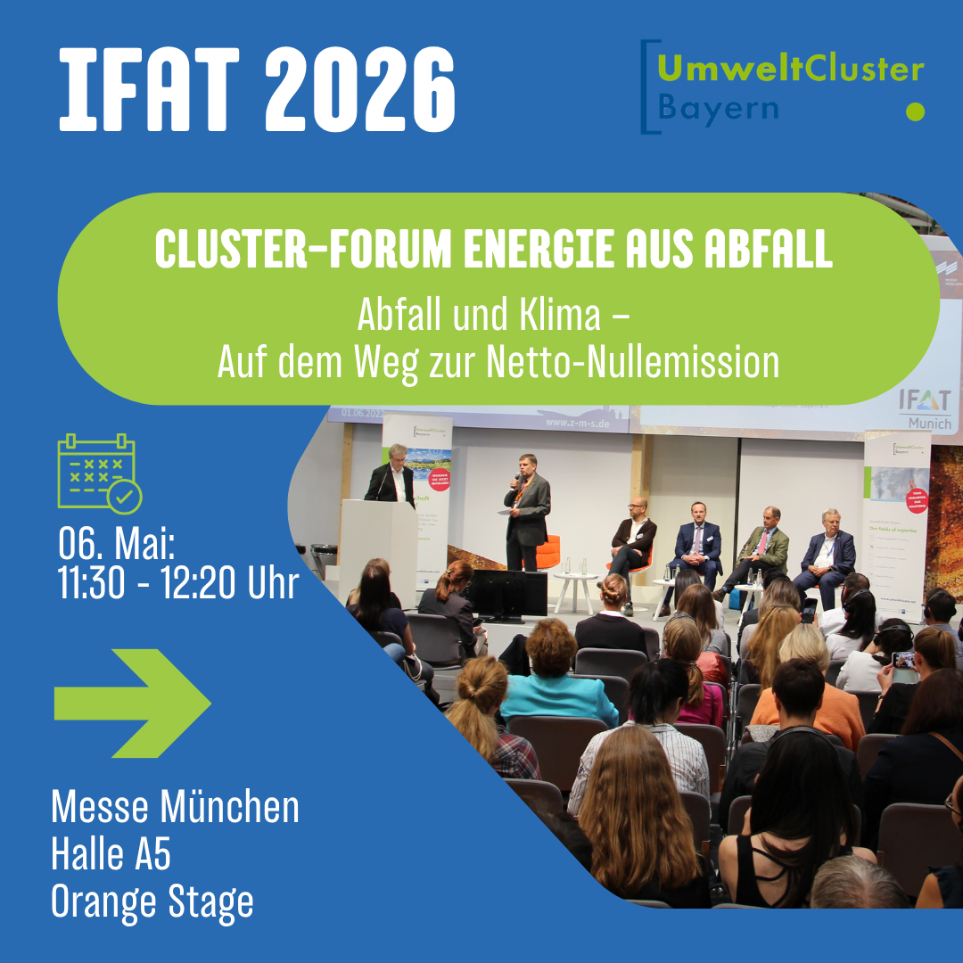 IFAT 2026: Abfall und Klima - Auf dem Weg zur Netto-Nullemission