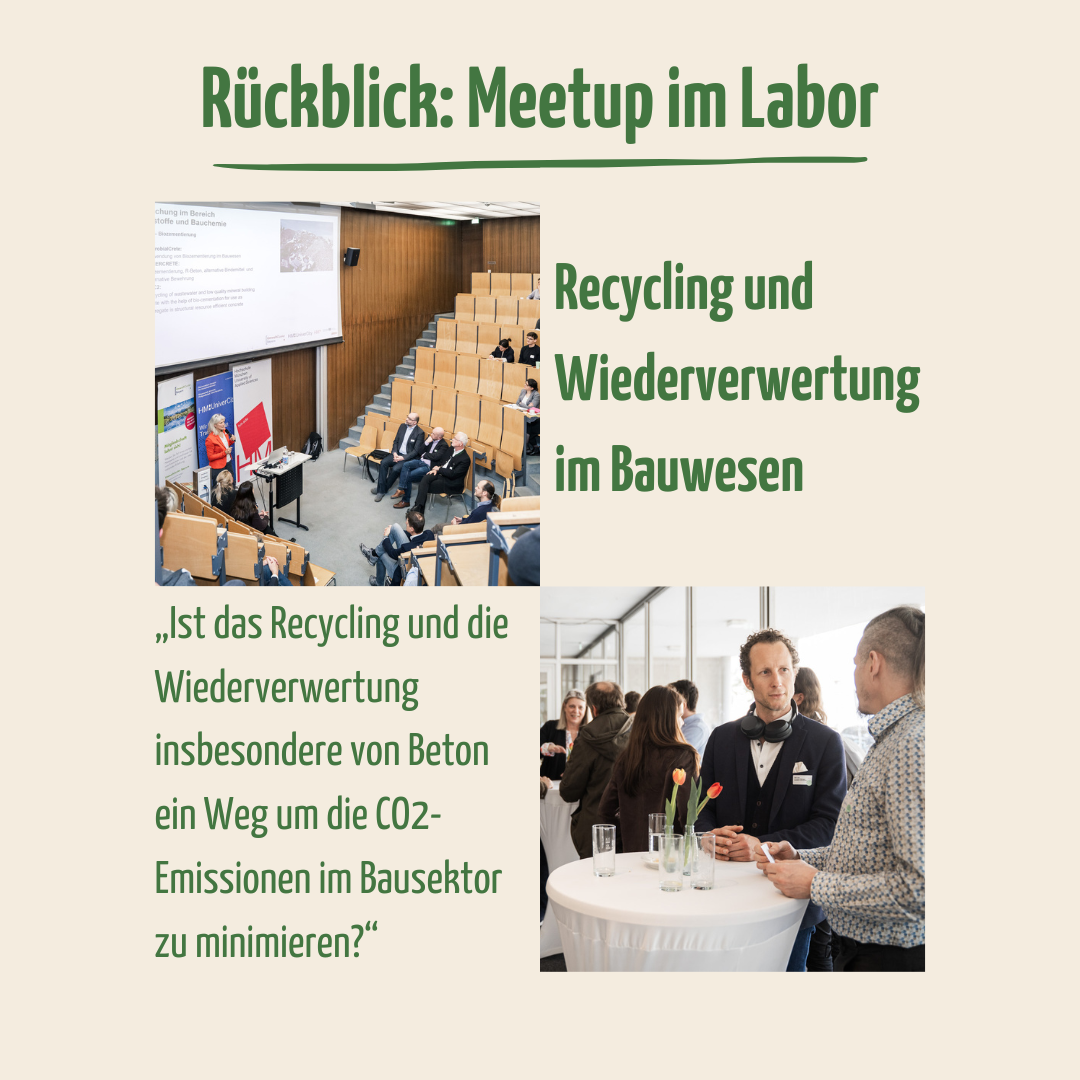 Meet up im Labor – Recycling und Wiederverwertung im Bauwesen